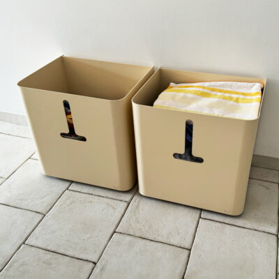 Association de 2 bacs design en métal